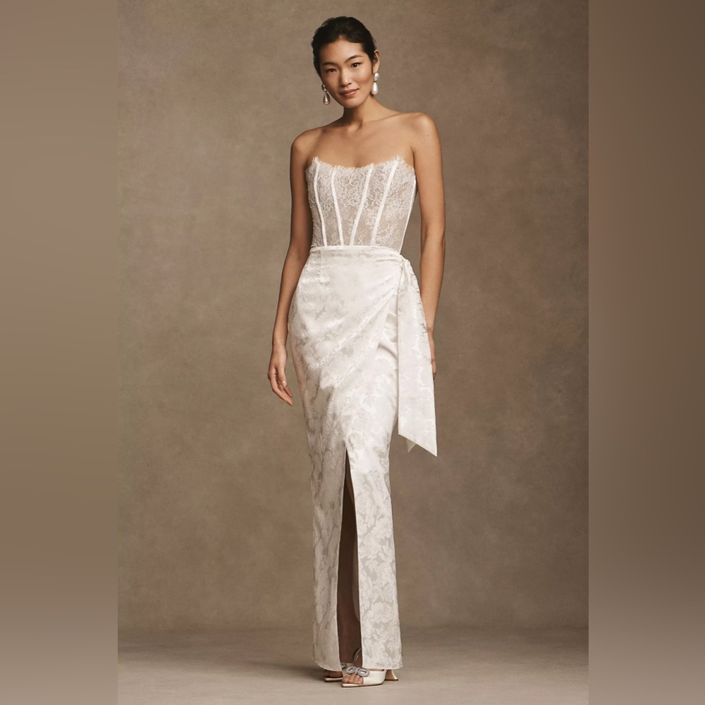 Jeanine Strapless Corset Wrap Gown